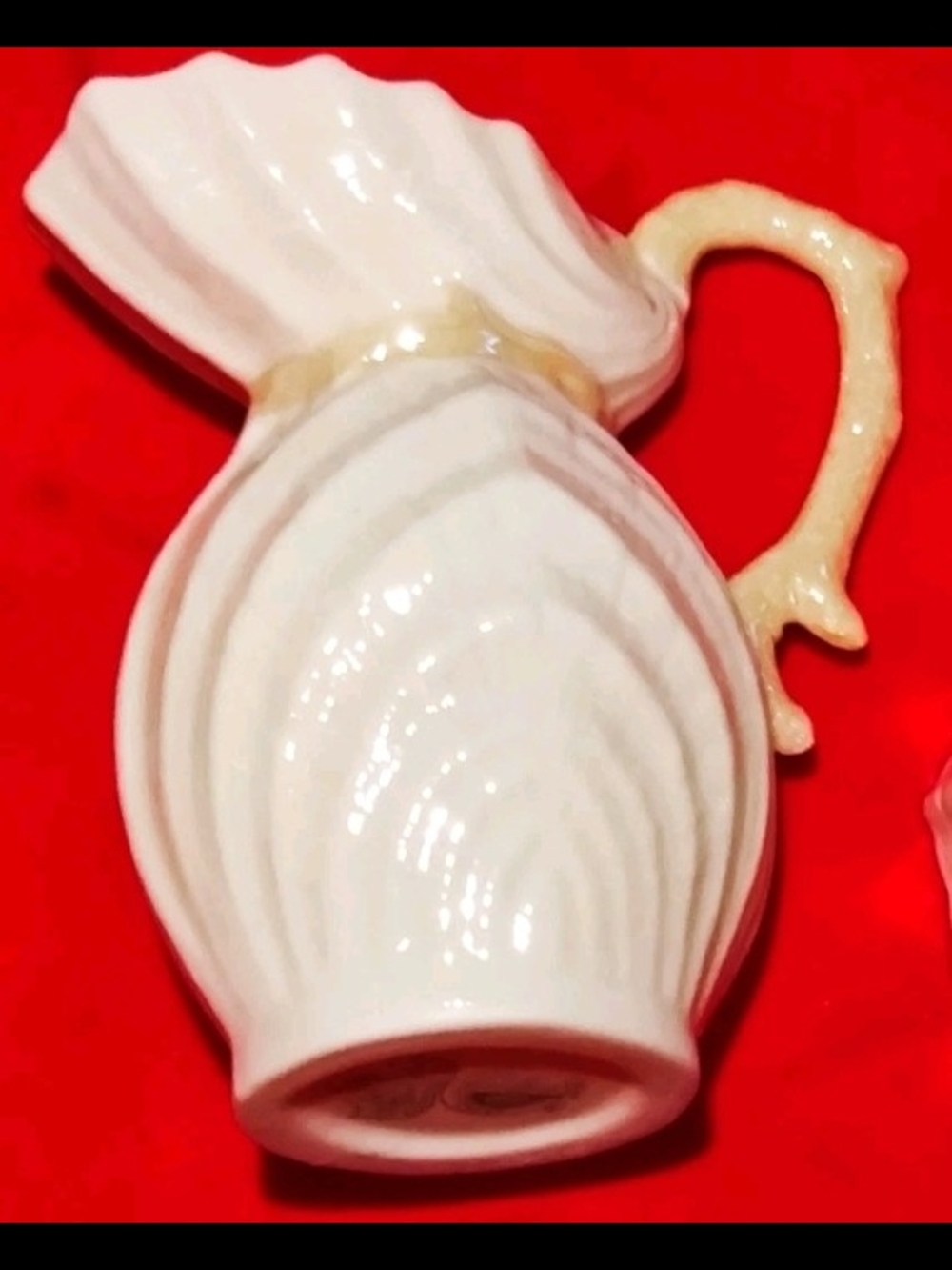 Vintage Retired Belleek Irish  in Ireland Double Shell Creamer & Sugar Bowl...